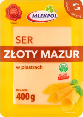 Obrázek produktu pro Sýr Złoty Mazur 40 % 400 g