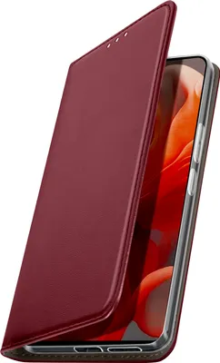 Immagine prodotto di Avizar, custodia a portafoglio per Motorola Moto G85, con scomparto per carte e supporto, bordeaux