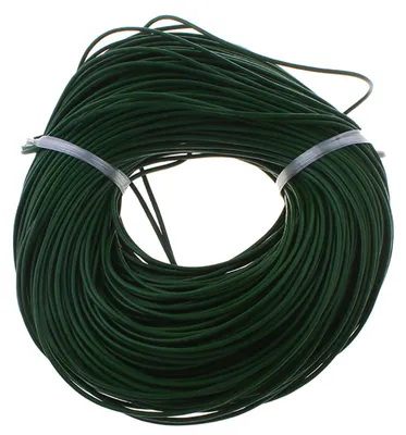 Produktbild von 5m Lederschnur rund 2mm gefärbt - Lederkordel Lederband Rindsleder Schnur, Farbe:dunkelgrün, Stärke:2mm