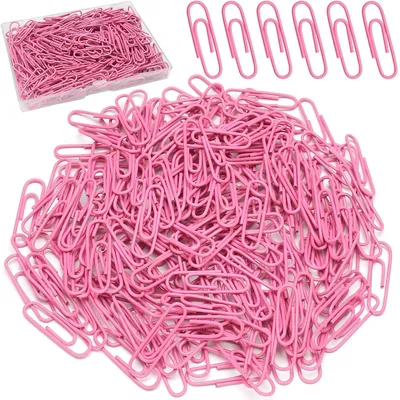 Productafbeelding van Papieren Clips - Klemmen - Documenten Sorteren - Roestvrij Gecoat - 3.2 cm - Roze