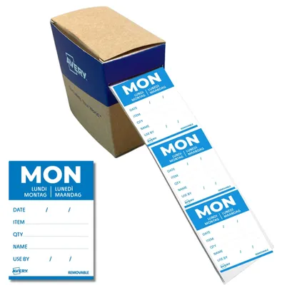 Immagine prodotto di AVERY Zweckform DLDMONREV-500 Etichette giornaliere AVERY MON, 40 x 56 mm, blu