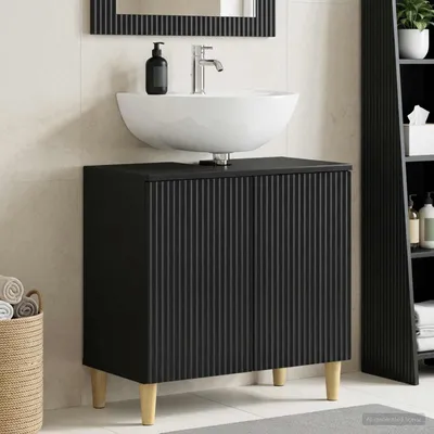 Obrázek produktu pro Maison Exclusive – Skříňka pod umyvadlo ARNHEM, černá, 59,5 x 31,5 x 59 cm
