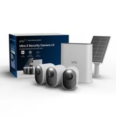 Produktbild von ARLO Ultra 3 Security Camera 3-cam kit + Solar Panel