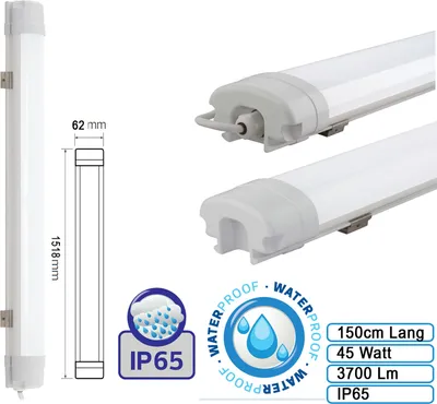 Immagine prodotto di Apparecchio impermeabile Apparecchio diffusore Proline LED 45W per esterni e interni Impermeabile IP65 Bianco neutro Slim