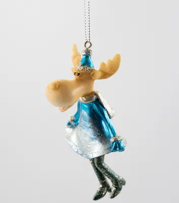 Produktbild von Weihnachtsschmuck Christbaumschmuck Hänger Rentier Elch Dame