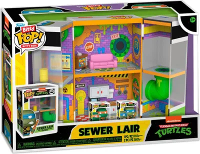 Produktbild von Ninja Turtles Kanalisationshöhle-Spielset mit Bitty POP-Boxen