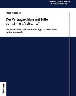 Produktbild von Der Vertragsschluss mit Hilfe von \Smart Assistants\""