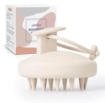 Image de Brosse pour shampooing en silicone avec fonction de massage du cuir chevelu