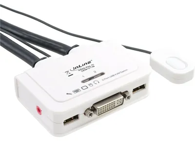 Zdjęcie produktu dla INLINE - KVM-/Audio-/USB-Switch - 2 x KVM/Audio/USB - 1 lokaler Benutzer - Desktop