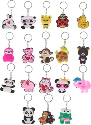 Produktbild von Schlüsselanhänger Mini Anhänger Geschenk Cartoon Schlüsselanhänger Silikon Schlüsselanhänger für Handyhülle Charme Rucksack Geschenk Tier Animals Faultier pink