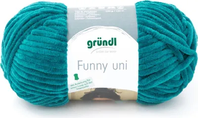 Produktbild von Gründl Chenillegarn Funny uni,100g/120m,Babywolle,100% Polyester,Häkel-und Strickgarn 18 petrol
