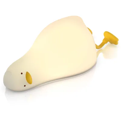 Produktbild von MyBeo LED Nachtlicht für Babys und Kinder, dimmbar, Nachtleuchte mit RGB Farbwechsel, Akku, Extra-Warmweiß, liegende Ente, Einschlafhilfe, Timer 30/60 Min, 3 Helligkeitsstufen, USB-C