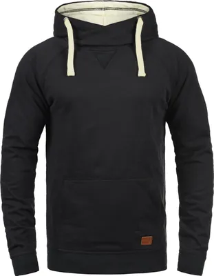 Produktbild von Blend BHSales Herren Kapuzenpullover Hoodie Pullover mit Kapuze Kordelzug Kängurutasche Rippbündchen Label-Details Baumwollmischung Regular fit