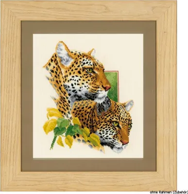 Produktbild von Auslaufmodell Vervaco-Stickpaket Zählvorlage „2 Leoparden“