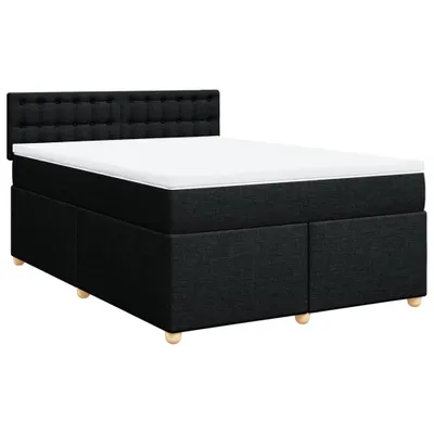 Produktbild von vidaXL Boxspringbett mit Matratze Schwarz 160x200 cm Stoff