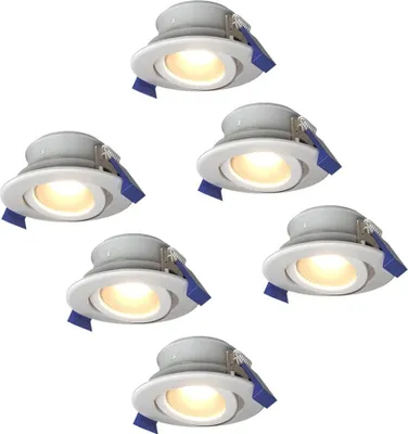 Produktbild von hoftronic LED Einbaustrahler Lima 4W 4000K GU10 Dimmbar IP65 Weiß 6er Set