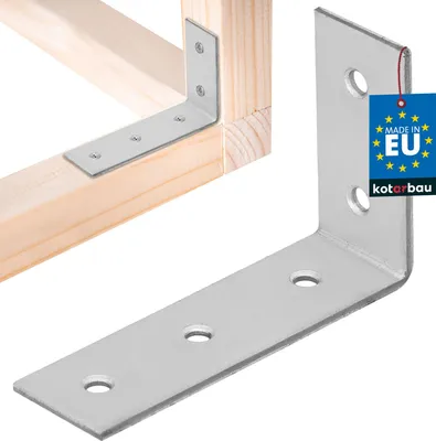 Produktbild von KOTARBAU® Winkelverbinder Schwerlastwinkel 50 x 80 x 25 mm verzinkter Stahl Winkel Stahlwinkel Stabil Langlebig Balkenverbinder Silber