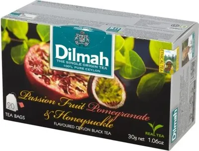Zdjęcie produktu dla Dilmah Passion Fruit Pomegranate & Honeysuckle Flavoured Black Tea 20x1,5 g