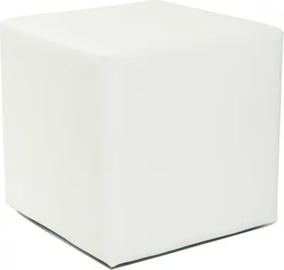 Produktbild von Kubus I Sitzwürfel Hocker Kunstleder Sitzhocker 45x45x45 cm weiß modern