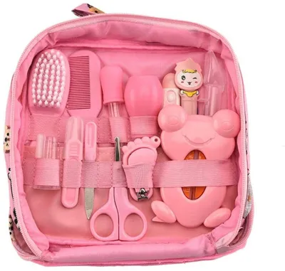 Obrázek produktu pro 13-teilig Baby Healthcare Kit, Baby Pflegeset, Baby Beauty Set Mit Thermometer Und Tragetasche, Pink, 24x21cm