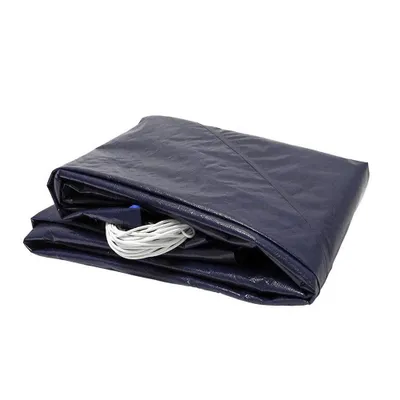 Produktbild von Premium Ø 4,50 m Rundbecken Poolabdeckung 200g/m² blau/schwarz