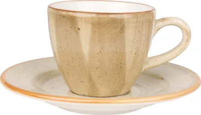 Zdjęcie produktu dla Bonna Aura Terrain - Filiżanki i spodki do espresso - 80 cm3 - Porcelana - Zestaw 6 sztuk
