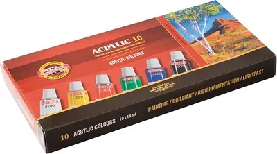 Produktbild von KOH-I-NOOR 16270300000 Set Acrylfarben 10 x 16 ml