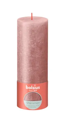 Obrázok produktu pre Bolsius Rustic Shimmer Candle Pink 190/68 mm