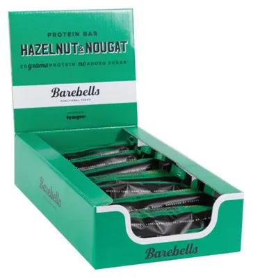 Image de Barres protéinées - Barebells - Boîte Barebells barre protéinée (12X55g) - Saveur Hazelnut et Nougat