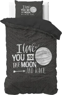 Productafbeelding van Sleeptime Moon And Back Antraciet 140 x 200/220 cm