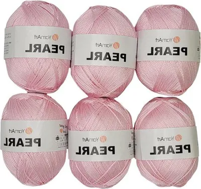 Image de Fil de viscose rose, 90 g, lot de 6