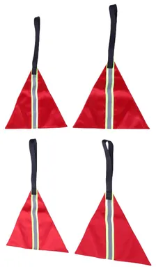 Produktbild von 4 Stück rote, reflektierende Sicherheitsflaggen, wasserdicht, hohe Sichtbarkeit, Warnflaggen für Anhänger und Abschleppvorrichtungen, geeignet für Lastwagen und Fahrräder