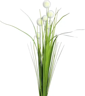 Produktbild von aplanta Künstliches Kugelgras - Aurora | 70 cm, für drinnen, Kunstpflanze, wie echt, Allergiker geeignet, pflanzliche Dekoration Praxis, Office & Wohnzimmer