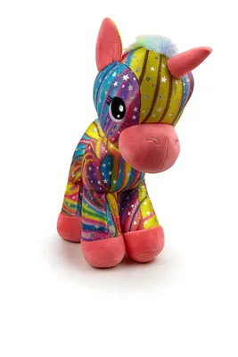 Produktbild von Plüschtier Einhorn 45 cm mehrfarbig mit Sternen – Weiches Kuscheltier, großes Stofftier