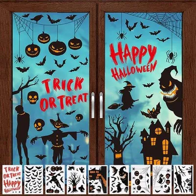Image de Broderies d'intérieur sur le thème d'Halloween, 9 feuilles, à réaliser soi-même, thème horreur