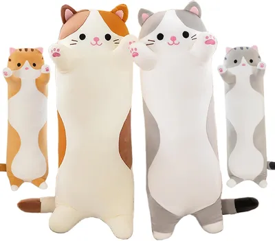 Obrázok produktu pre Plyšová mačka, sivá, 50 cm, plyšová hračka pre deti