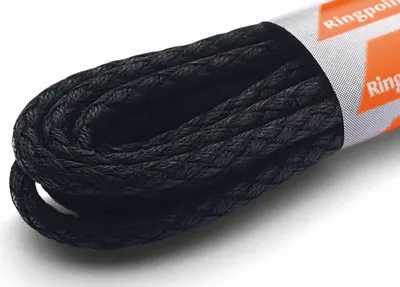 Produktbild von RINGELSPITZ - Kordel Gewachst – Strapazierfähige Schnürsenkel für Elegante Schuhe - 75 cm, schwarz