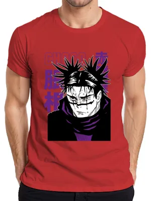 Zdjęcie produktu dla Koszulka męska Jujutsu Kaisen Choso Manga Fan Gift Anime Aesthetics Japan Y2K, czerwony, M