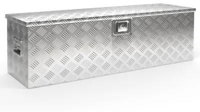 Alu-Werkzeugkiste 124x37x38 cm, 170 l, Riffelblech, silber
