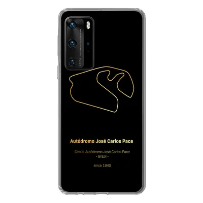 Produktbild von MuchoWow® Handyhülle Schutzhülle Hülle für Huawei P40 Pro Brasilien - F1 - Rennstrecke Silikon Softcase Handy Hülle - Schutz