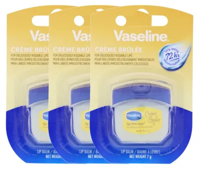 Produktbild von 3x Vaseline Lip Therapy Creme Brulee Lippenpflege je 7g feuchtigkeitsspendend und heilend