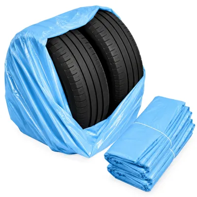 Immagine prodotto di 200x sacchetti blu per pneumatici 1000 x 1000mm, LDPE, 30 µm