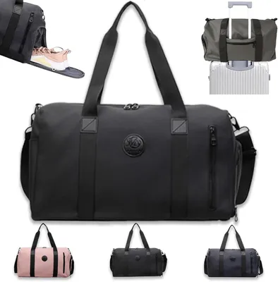 Produktbild von Sporttasche 46x22x26 cm, mit Schuhfach, schwarz, für Fitness