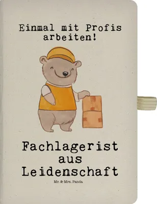 Produktbild von Mr. & Mrs. Panda notizbuch Fachlagerist Leidenschaft - Transparent - Geschenk, hardcover, Lustig, Kladde, Skizzenbuch, Journal, Spruch, Witzig, Ausbildung