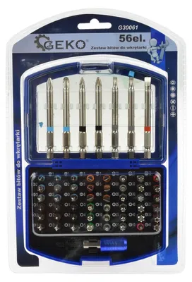 Immagine prodotto di Set-kit inserti e punte per cacciavite 56 pezzi Geko