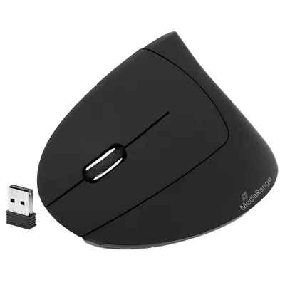 Produktbild von MediaRange Maus Wireless Vertical Linkshänder, schwarz