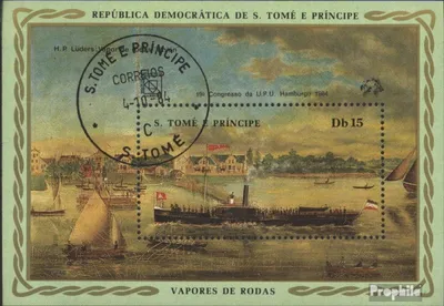Produktbild von Briefmarken Sao Tome e Principe 1984 Mi Block151 (kompl.Ausg.) gestempelt Weltpostkongress