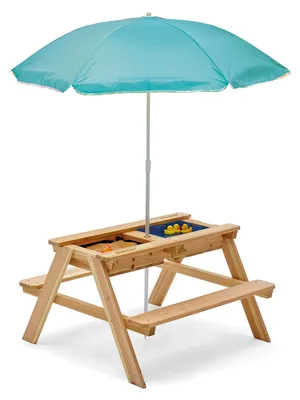 Produktbild von Plum Surfside 3-in-1-Spieltisch mit Sonnenschirm