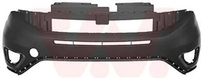 Produktbild von VAN WEZEL Stoßstange Stoßfänger für FIAT DOBLO Kasten/Kombi (263) Glatt Schwarz 1639572