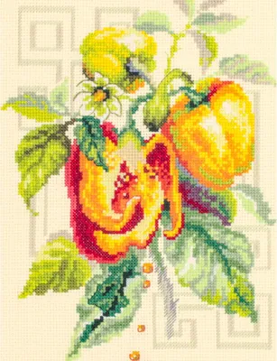 Immagine prodotto di Kit per punto croce "Magic Needle" della Zweigart, edizione "Pepper", con schema, ideale per il fai-da-te, dimensioni 18x25 cm